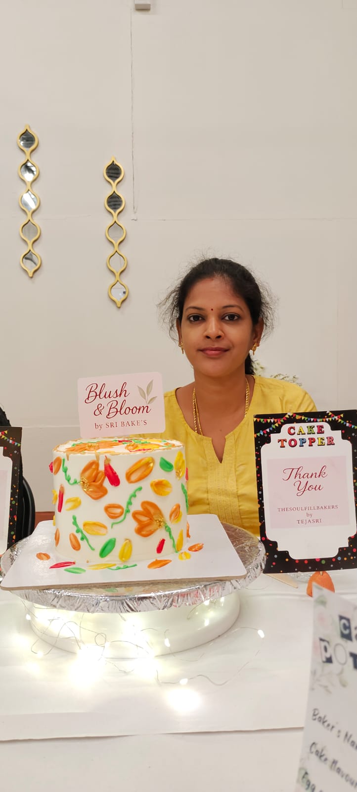 Elegant custom cake by Sri Bakes